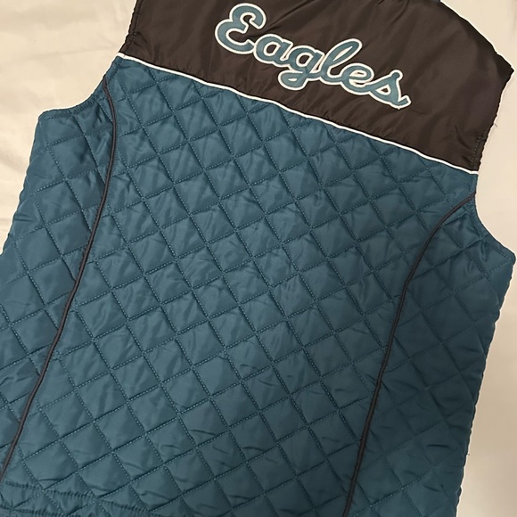 NFL Philadelphia Eagles Quilted Vest - Teal and Black - Picture 3 of 3